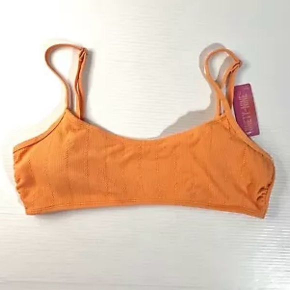 Ninety-Nine Degrees Orange Crinkle Bikini Set ~ Bralette Top ~ Size XXL (19) NWT - Picture 3 of 16